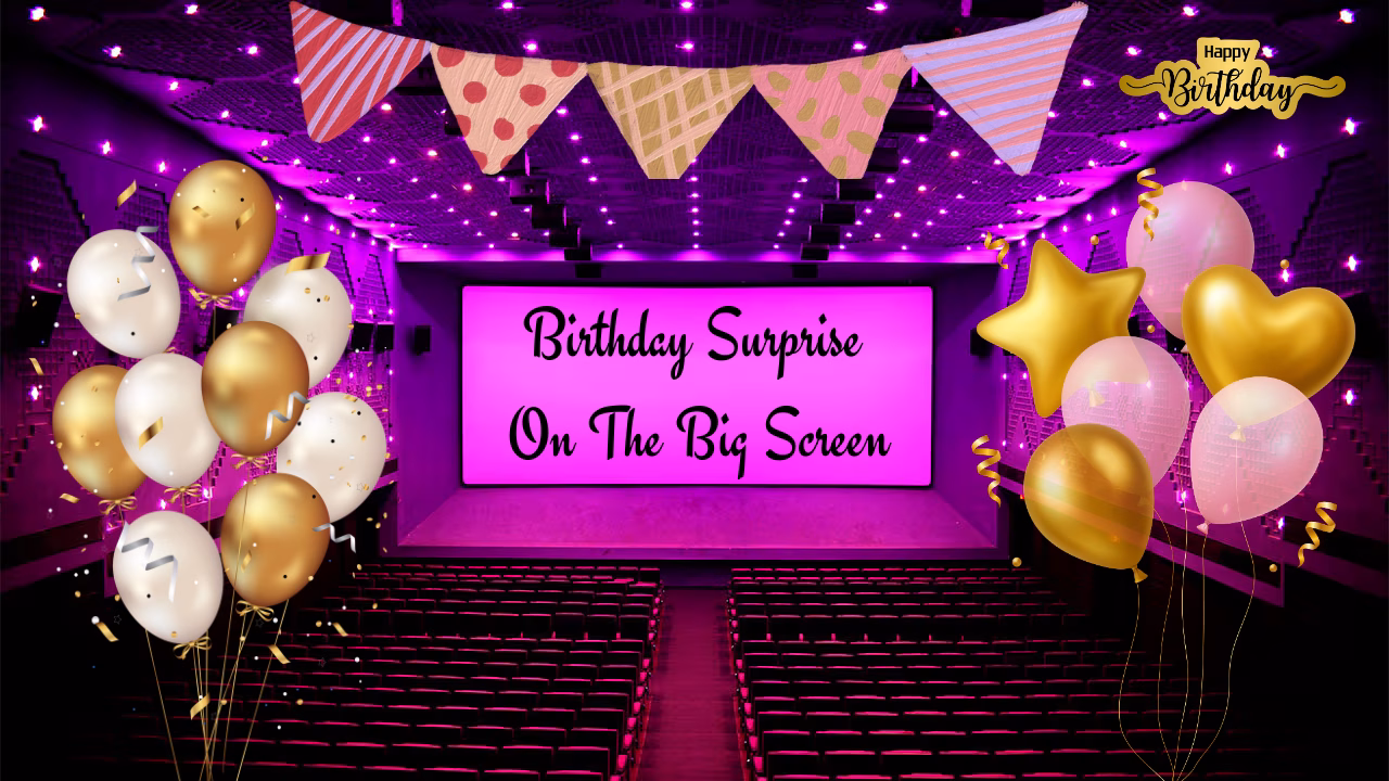 Birthday Surprise On The Big Screen