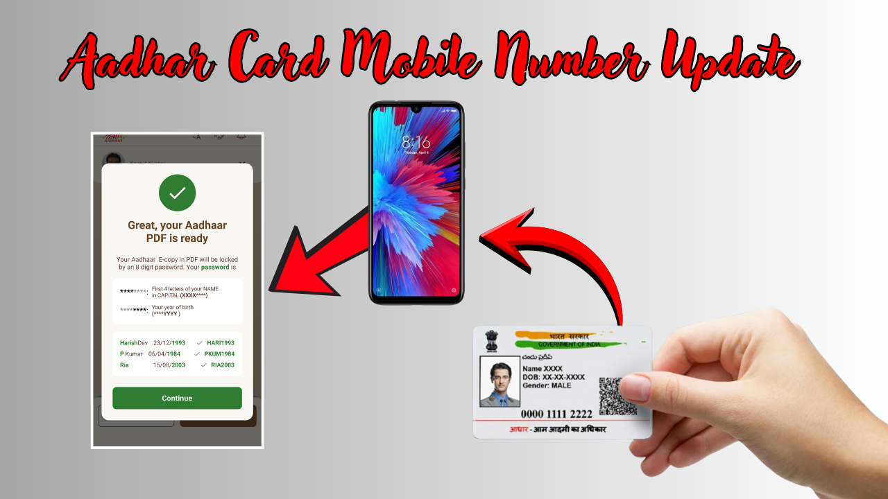 Aadhar Card Mobile Number Update
